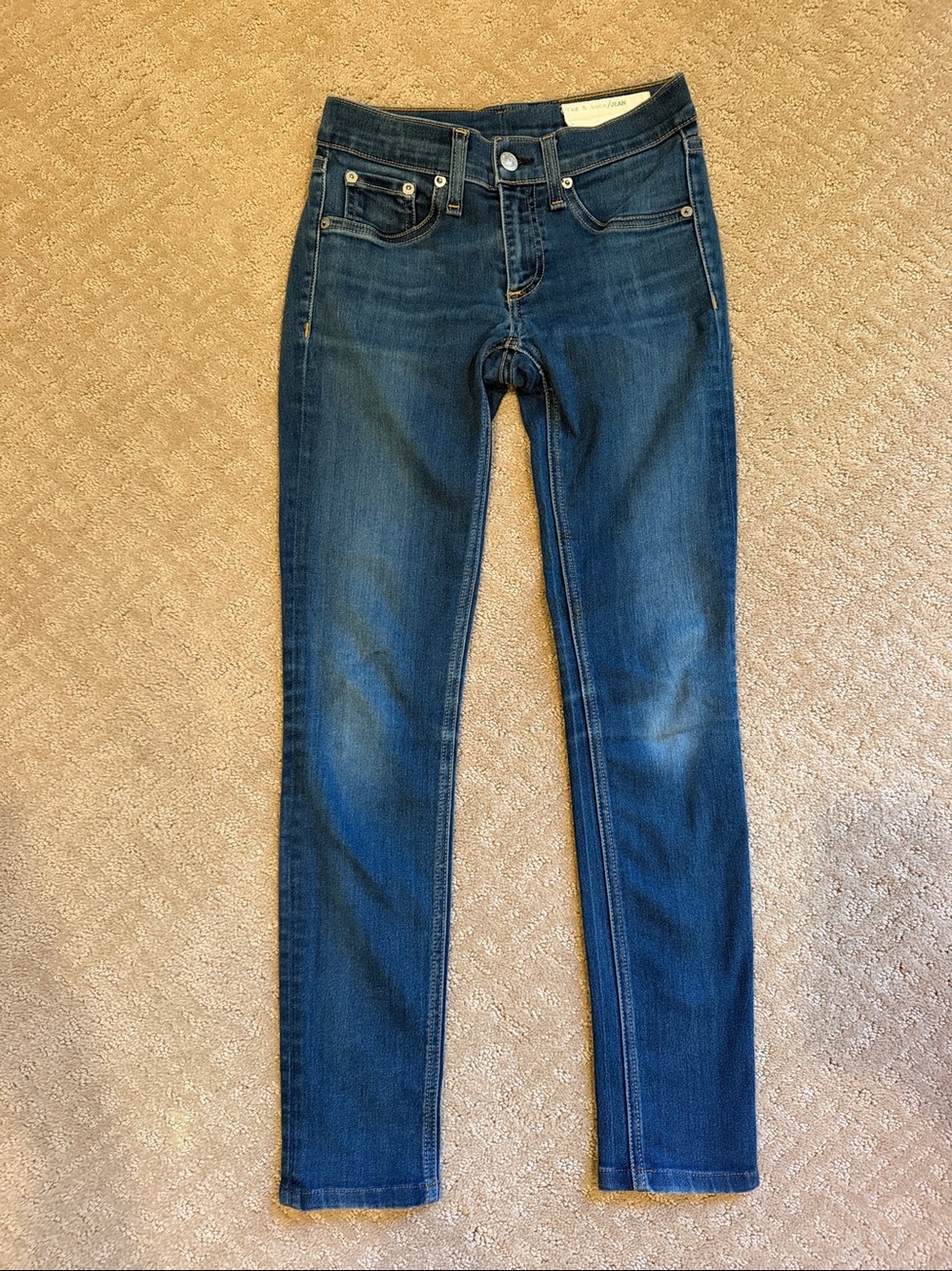 rag & bone Skinny Ankle Jeans Size 25 Medium Wash